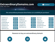 Tablet Screenshot of extraordinarydomains.com